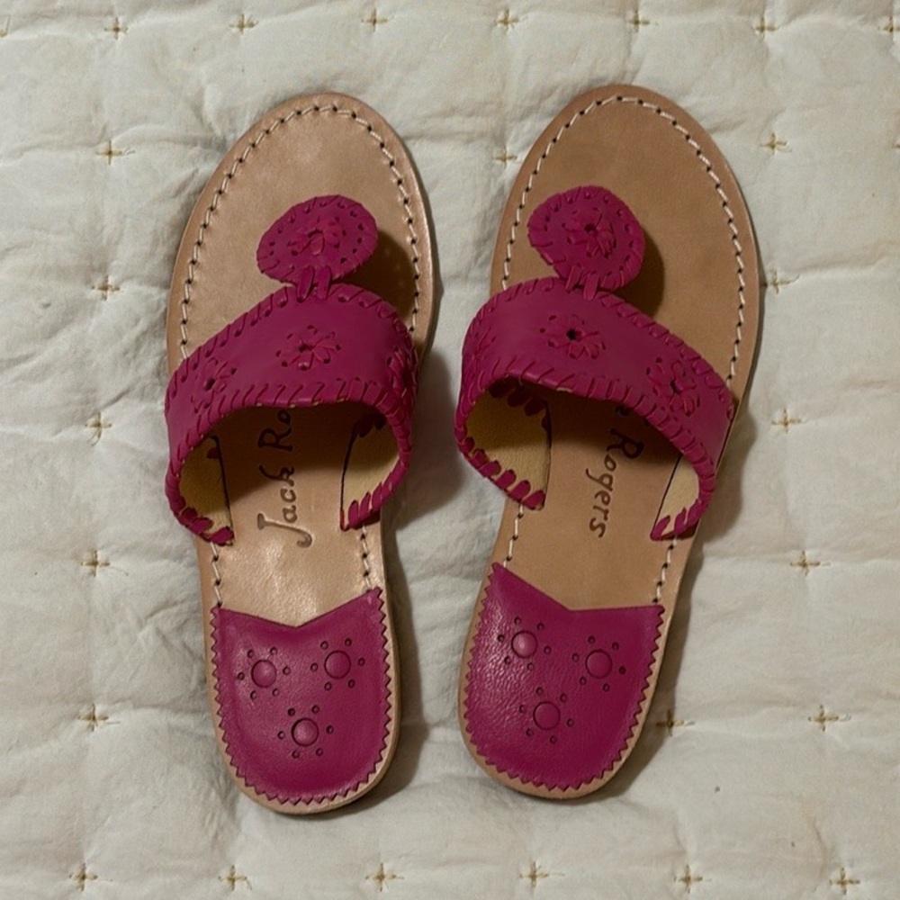 Jack Rogers Jacks Flat Sandal Fuschia size 5